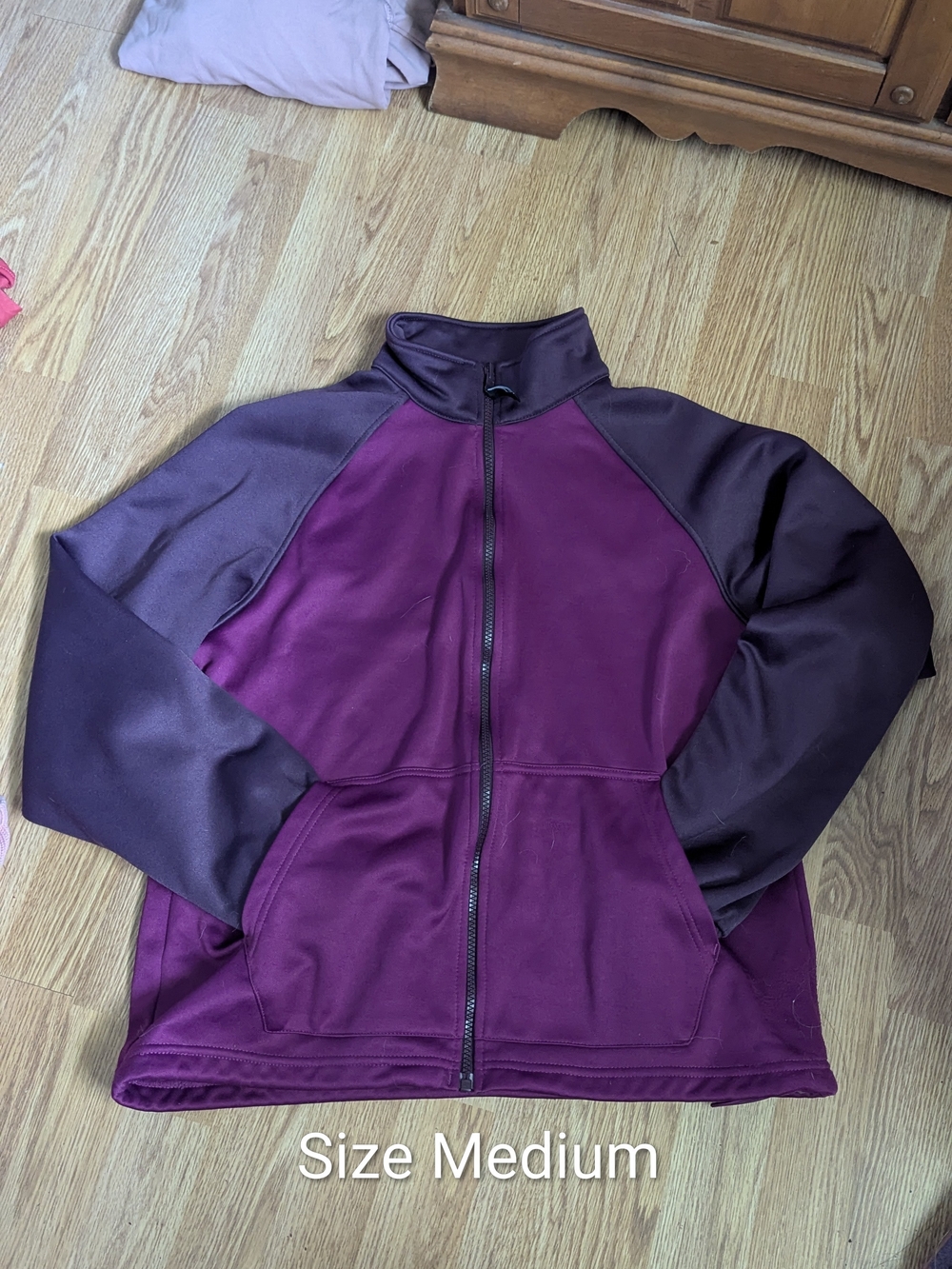 Women’s Zip-Up Sweater in Plum and Dark Purple